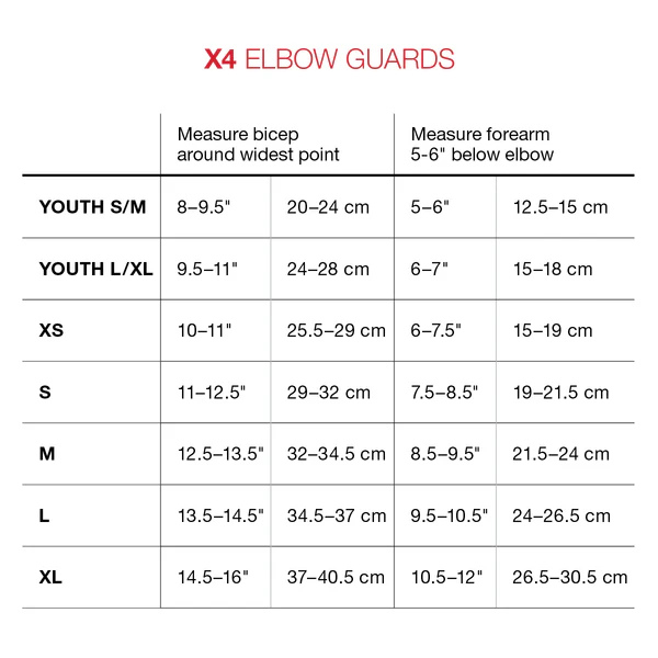 Load image into Gallery viewer, Pro X4 Elbow Size Chart