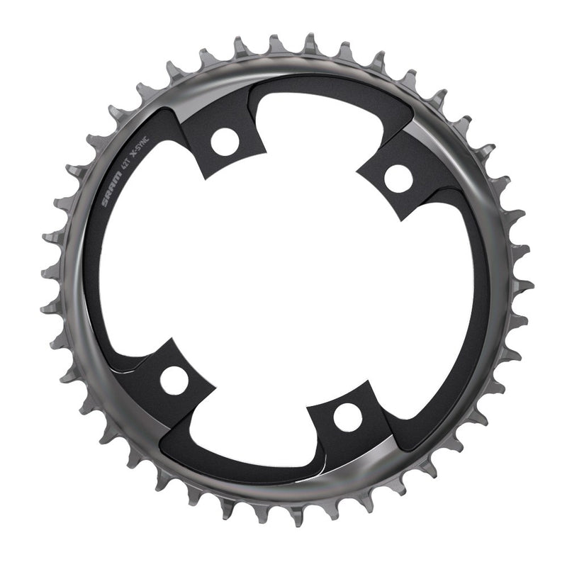 Load image into Gallery viewer, SRAM Chain Ring Road 42 Tooth 107 BCD X-Sync Blast Black