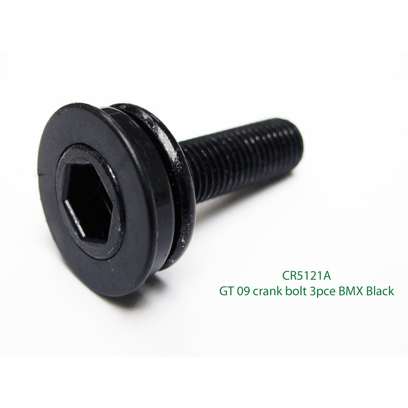 Load image into Gallery viewer, GT BMX Crank Bolt Black - for 3 piece 8 Spline Cranks