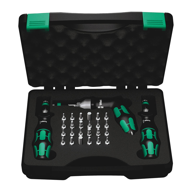 Load image into Gallery viewer, "Wera Tools Kraftform torque screwdriver set 7445/46/47 in.lbs.
"