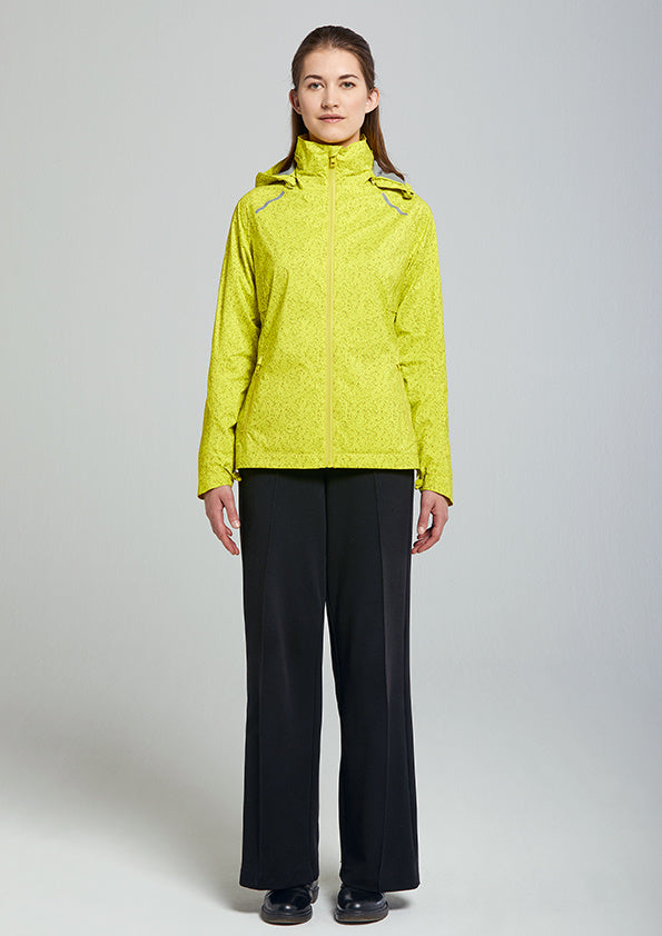 Load image into Gallery viewer, basil-skane-hivis-bicycle-rain-jacket-women-neon-y