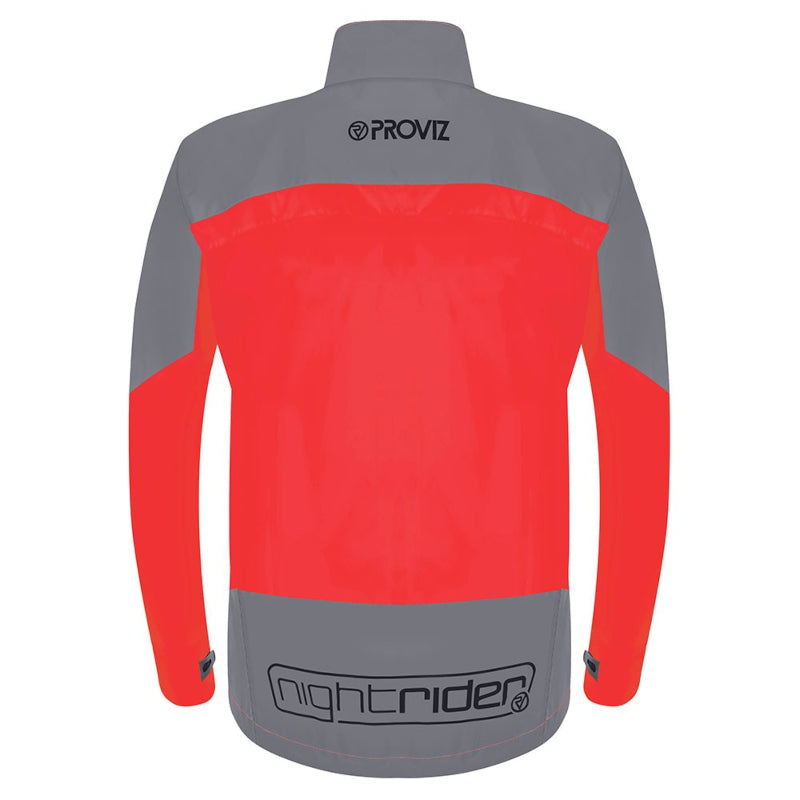 Load image into Gallery viewer, Proviz Nightrider 2.0 Men's Cycling Jacket Red - Rear