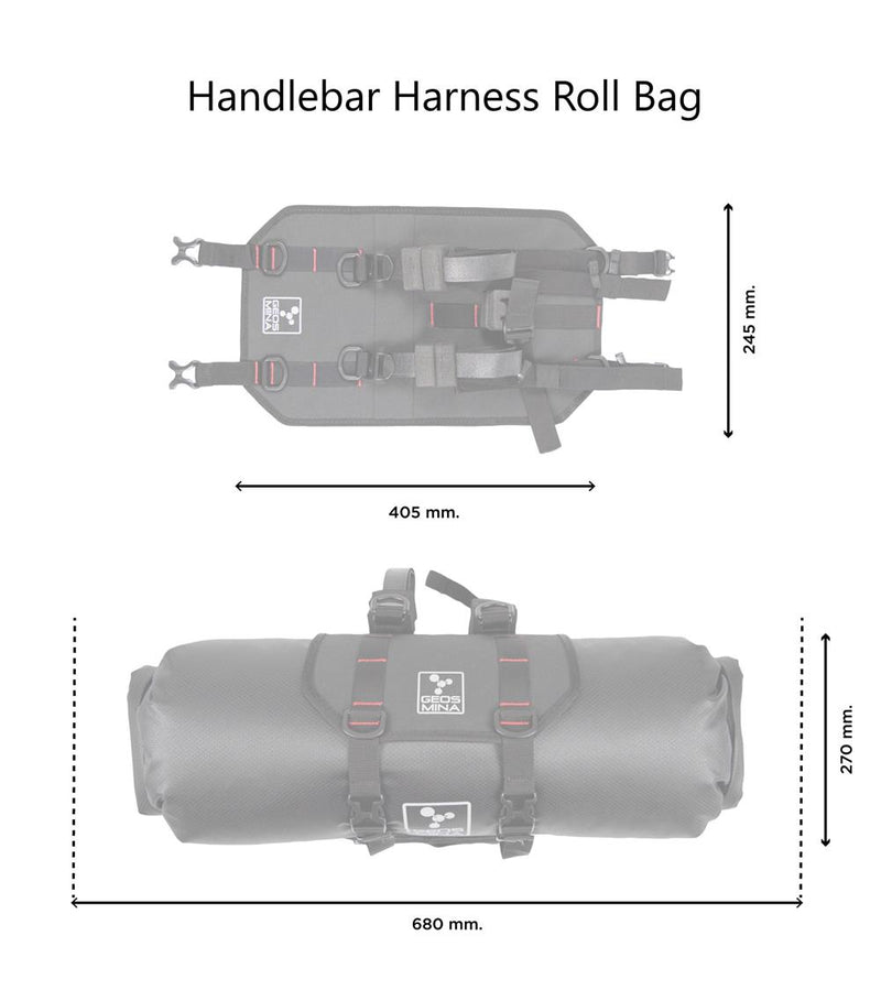 Load image into Gallery viewer, Dimensions - Harness Roll Bag