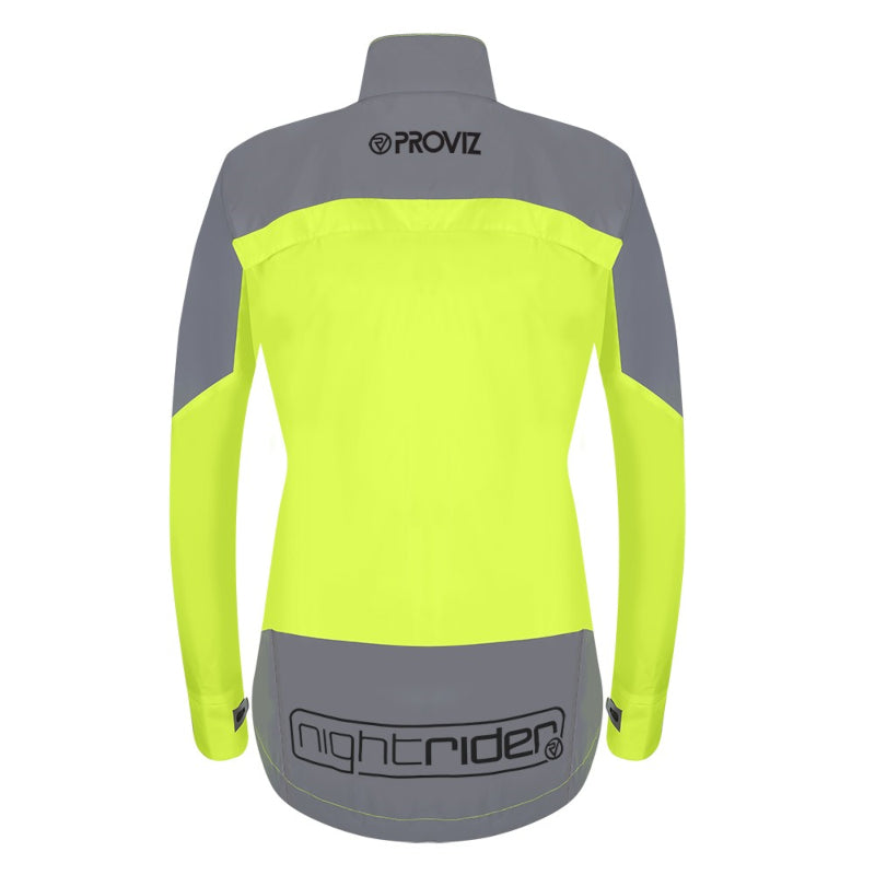 Load image into Gallery viewer, Proviz Nightrider 2.0 Women's Cycling Jacket Yellow - Rear