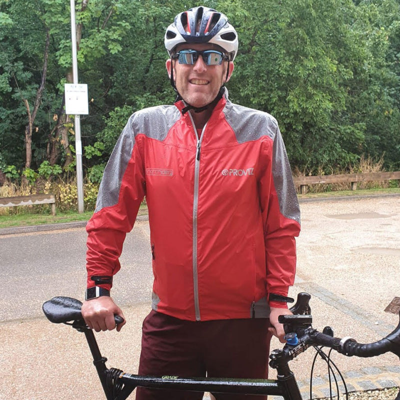 Load image into Gallery viewer, Proviz Nightrider 2.0 Men's Cycling Jacket Red - Use