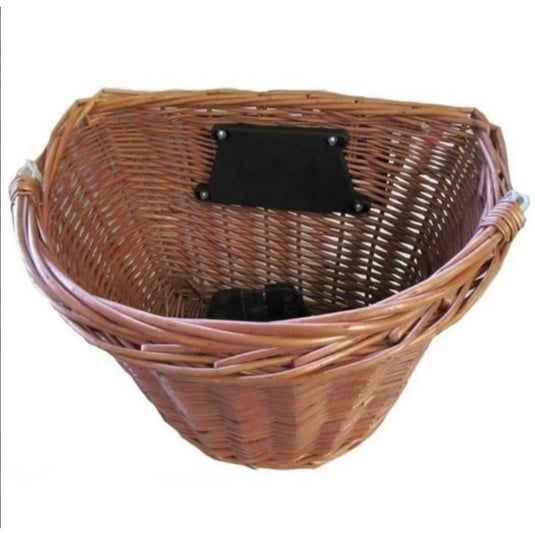 Cane Basket with QR Bracket - Inside