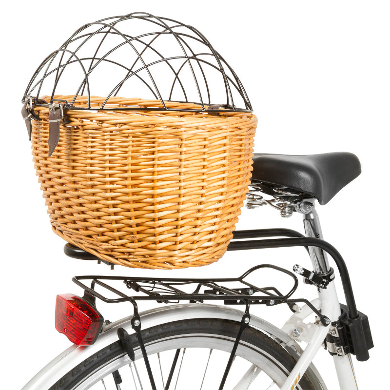 Load image into Gallery viewer, M-Wave Wicker Pet Basket with Cover - Rear Angle