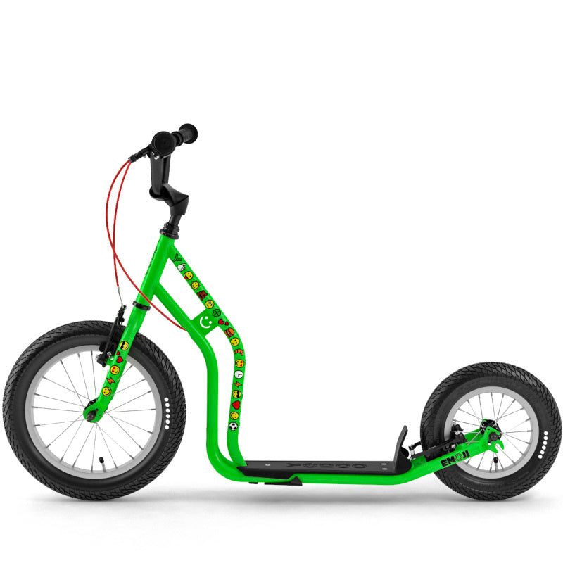 Load image into Gallery viewer, Yedoo Wzoom Emoji Scooter 16/12" Green - Side