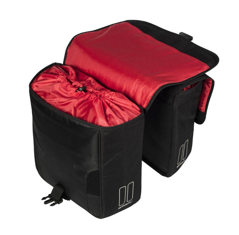 Load image into Gallery viewer, basil-sport-design-double-bag-black open