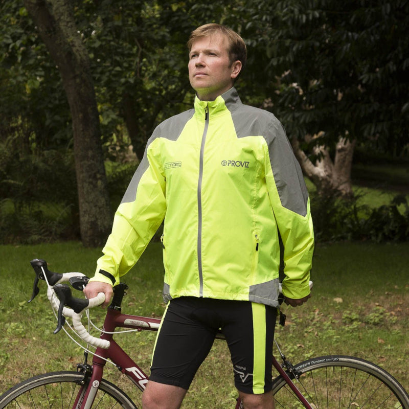 Load image into Gallery viewer, Proviz Nightrider 2.0 Men's Cycling Jacket Yellow - Daytime