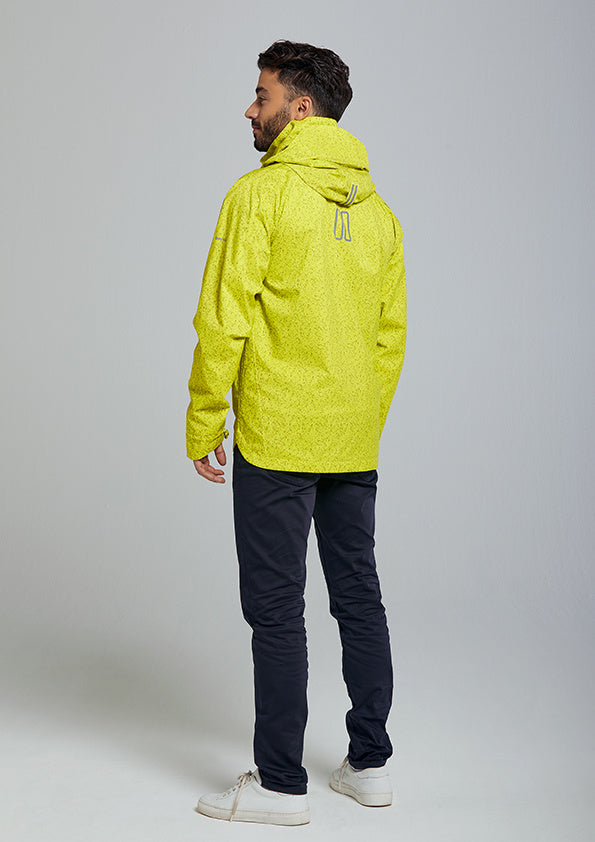 Load image into Gallery viewer, basil-skane-hivis-bicycle-rain-jacket-men-neon-yel