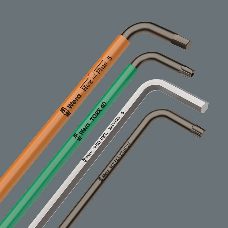 Load image into Gallery viewer, The size of each L-keys has been engraved by a laser. In addition Take it easy L-keys have a colour coding according to sizes - for simple and rapid accessing of the required tool. Making it easy to find the right tool.