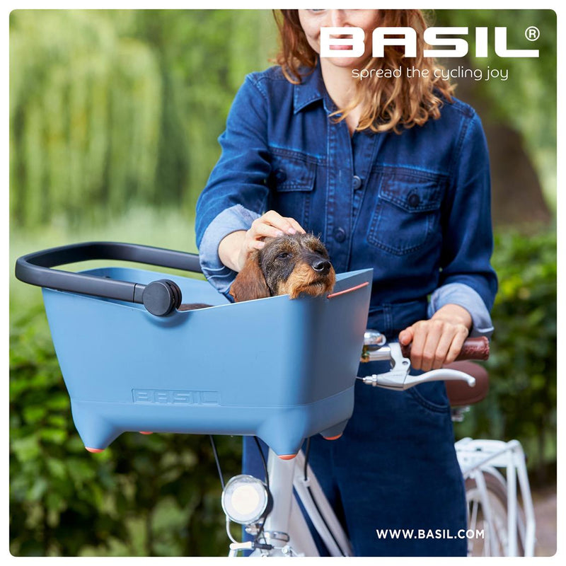 Load image into Gallery viewer, basil-buddy-kf-dog-bicycle-basket-front-mounted