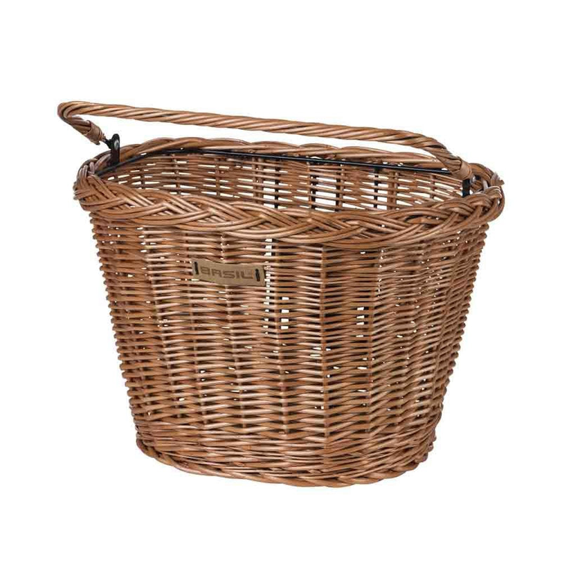 Load image into Gallery viewer, basil-bremen-wicker-kf-bicycle-basket-front-nature