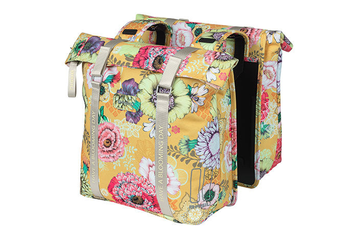 Load image into Gallery viewer, basil-bloom-field-double-pannier-bag-28-35-litres