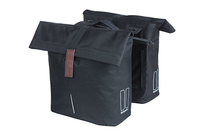 Load image into Gallery viewer, basil-city-double-pannier-bag-mik-28-32-litres-bla