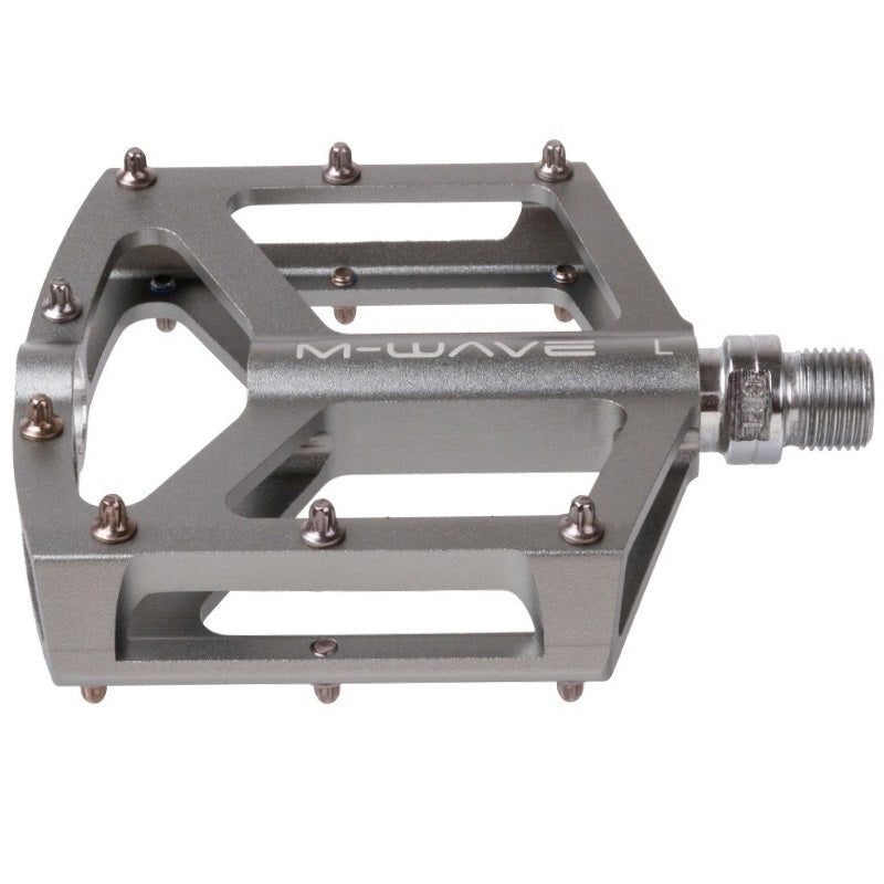 Load image into Gallery viewer, M-Wave Freedom SL Alloy Pedal Titanium Grey - Angle
