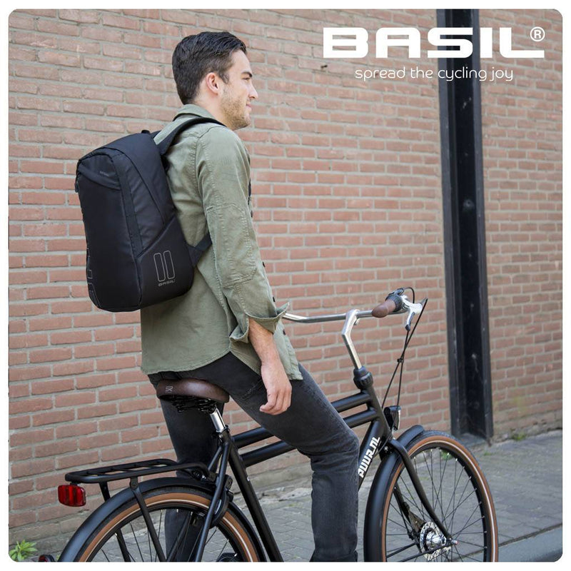 Load image into Gallery viewer, basil-flex-backpack-bicycle-backpack-black lifesty