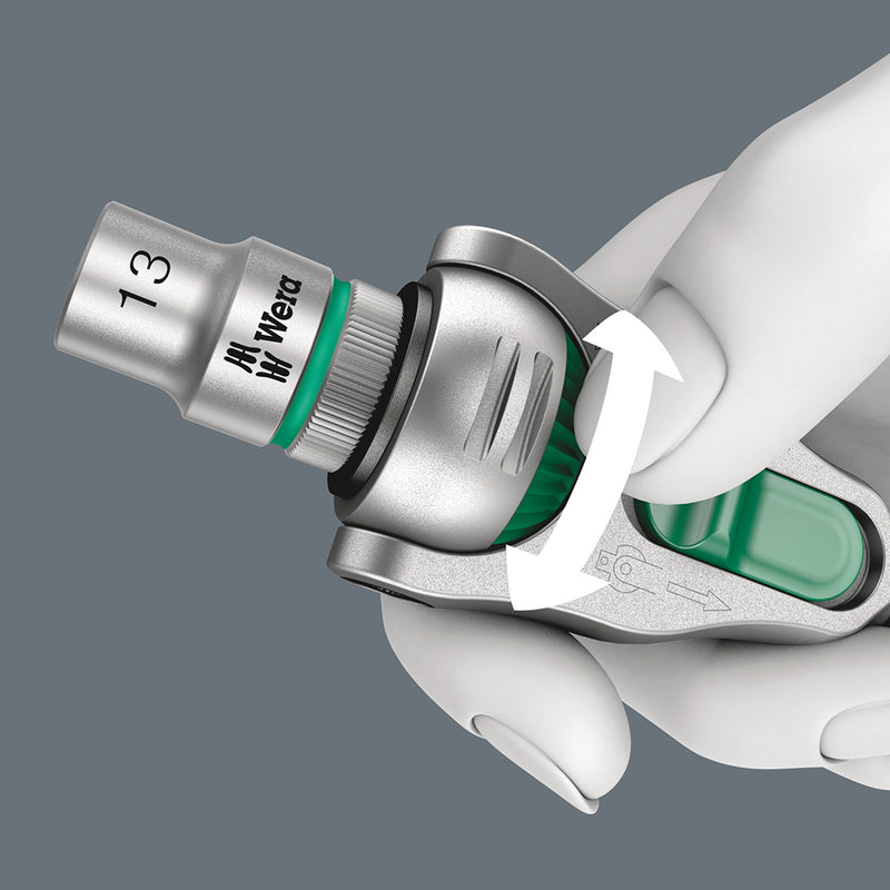 Load image into Gallery viewer, All Zyklop Speed ratchets feature a thumbwheel that can be used to quickly and easily switch between clockwise and anticlockwise rotation, at any position. No complicated handling, no loss of time!