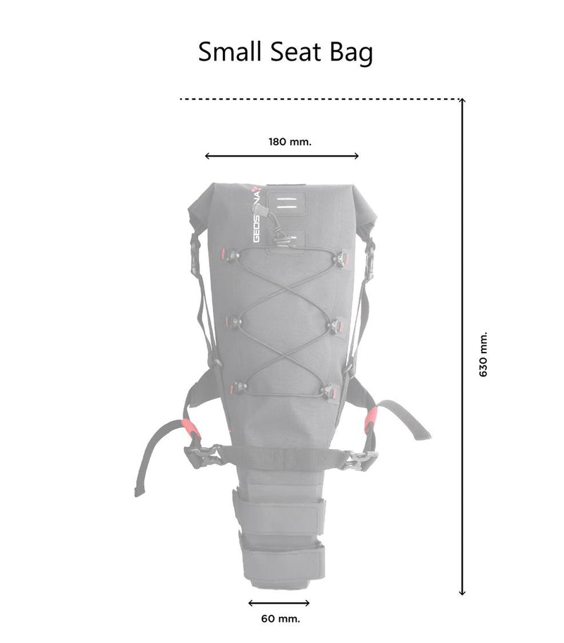 Load image into Gallery viewer, Dimensions - Small Seat Bag