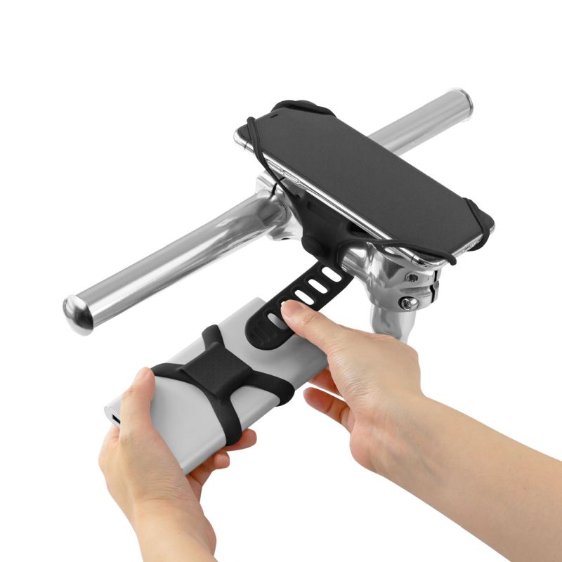 Load image into Gallery viewer, Bone Collection Bike Tie Pro 4 + Power Strap Smartphone Holder Black