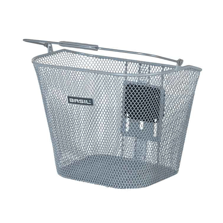 Load image into Gallery viewer, basil-bremen-kf-bicycle-basket-front-silver