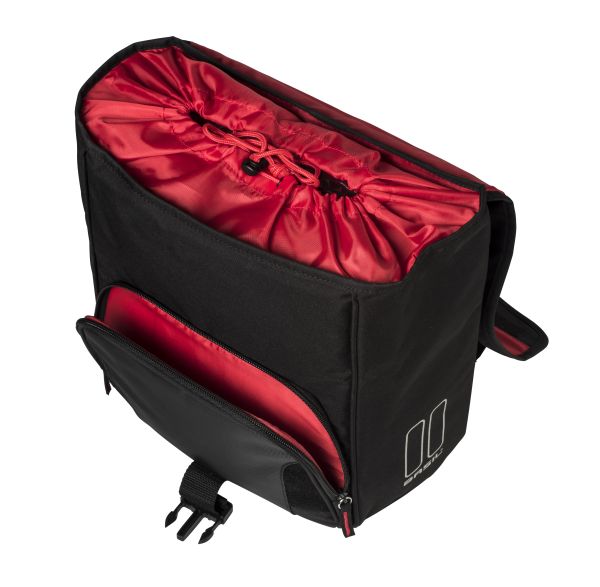 Load image into Gallery viewer, basil-sport-design-commuter-bag-18l-black open