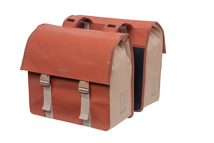 Load image into Gallery viewer, basil-urban-load-double-pannier-bag-48-53L-rose