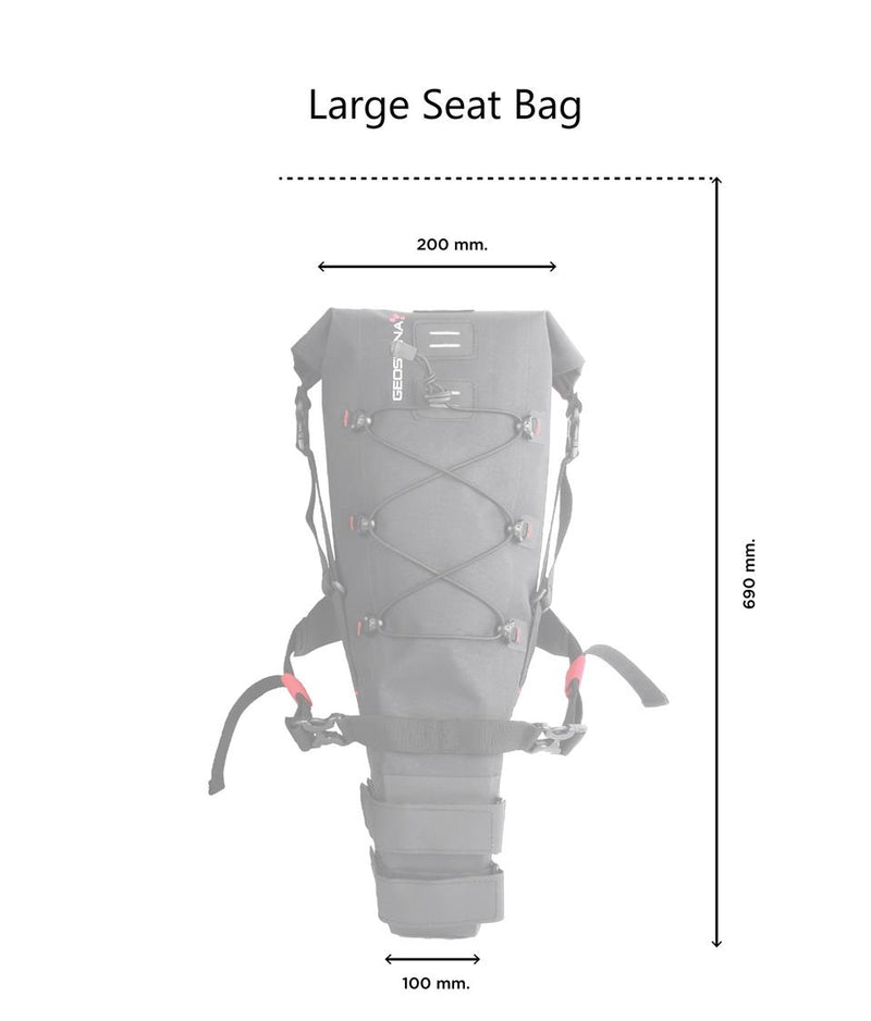 Load image into Gallery viewer, Dimensions - Large Seat Bag