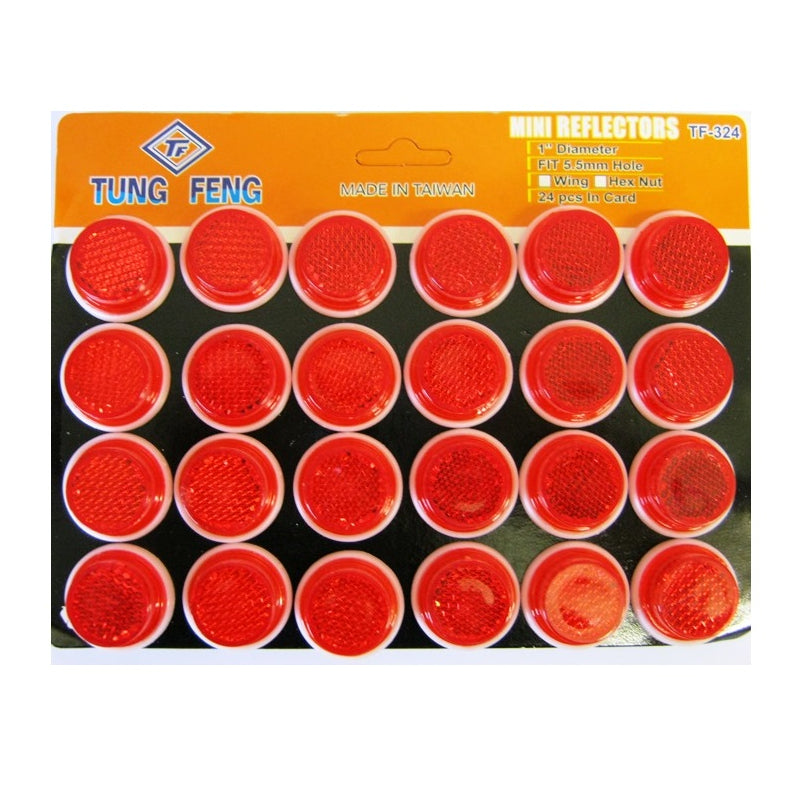 Load image into Gallery viewer, Red Jewel Number Plate Reflectors - Header Card