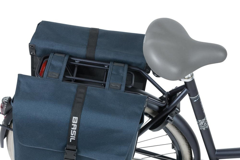 Load image into Gallery viewer, basil-forte-double-bicycle-bag-35-liter-blue-black