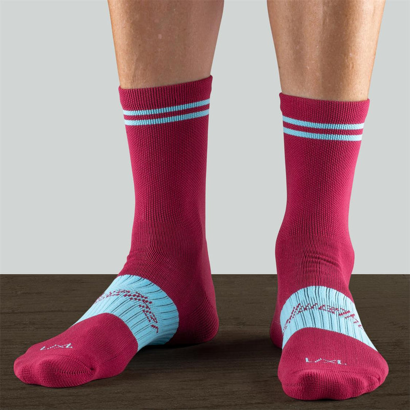 Load image into Gallery viewer, Victory-Sock-Burgundy-01