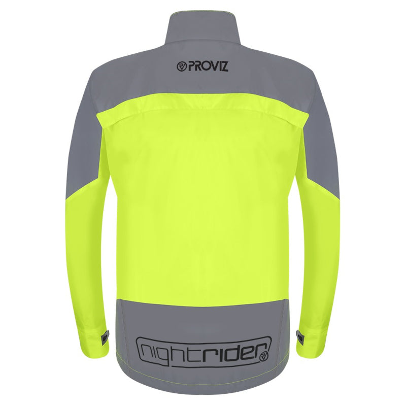 Load image into Gallery viewer, Proviz Nightrider 2.0 Men's Cycling Jacket Yellow - Rear
