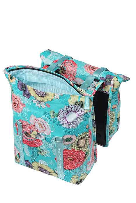 Load image into Gallery viewer, basil-bloom-field-double-pannier-bag-28-35-litres