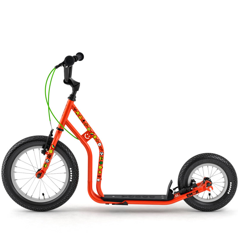 Load image into Gallery viewer, Yedoo Wzoom Emoji Scooter 16/12" Red - Side