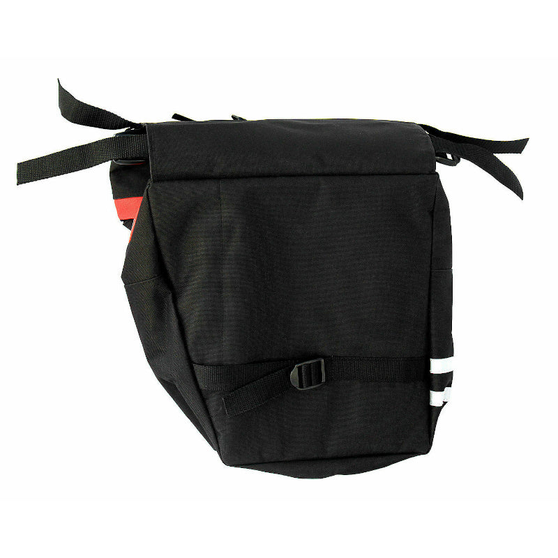 Load image into Gallery viewer, Shakeland Double Pannier Bag Red/Black - Centre View