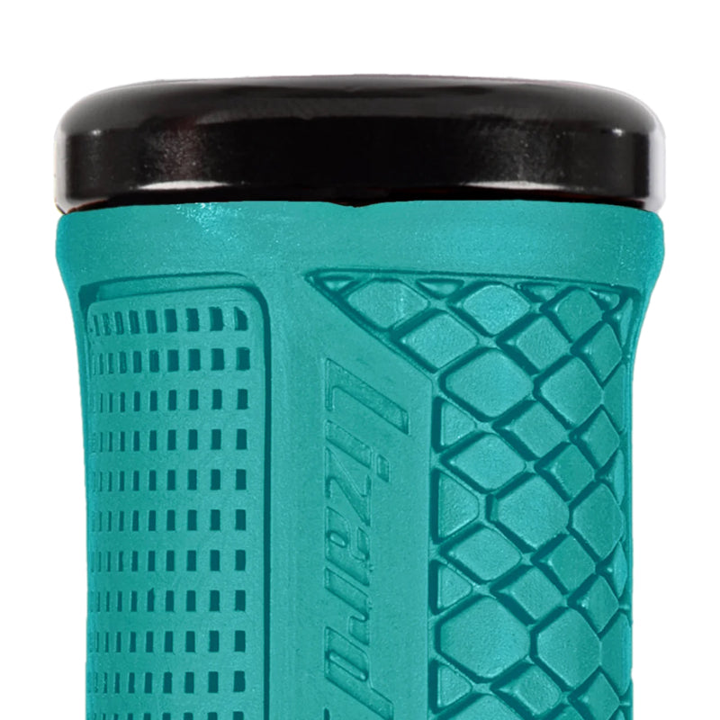 Load image into Gallery viewer, Lizard Skins Gradient Lock-On Grips Teal - Close Up