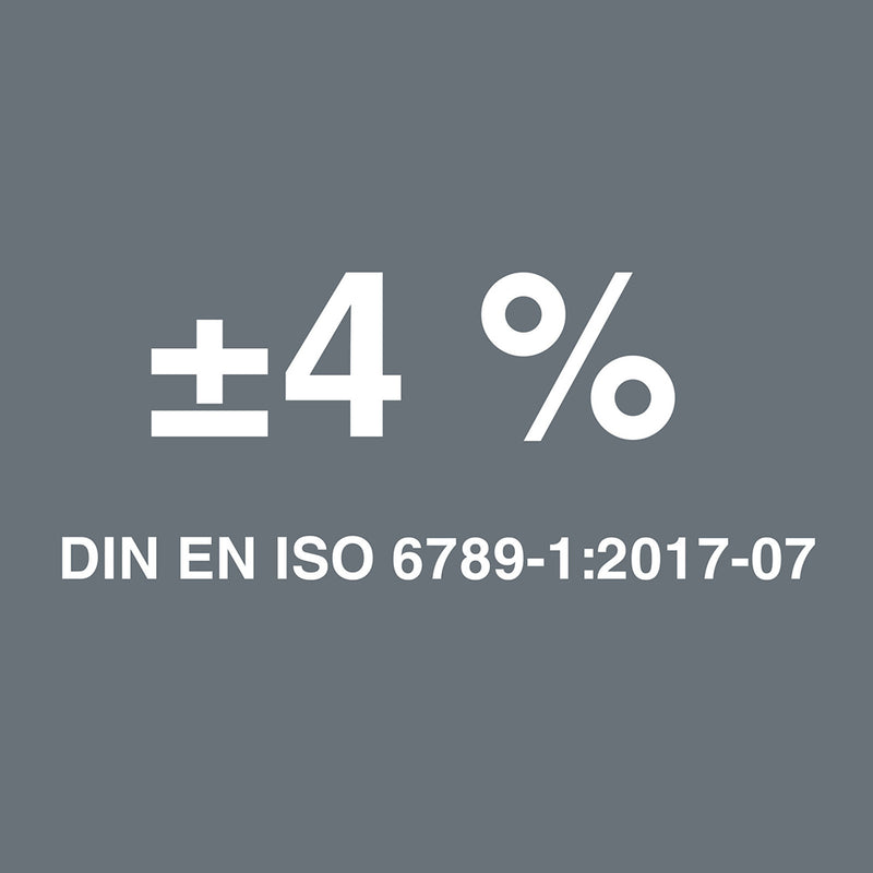 Load image into Gallery viewer, Precise to +/- 4% as per DIN EN ISO 6789-1:2017-07.