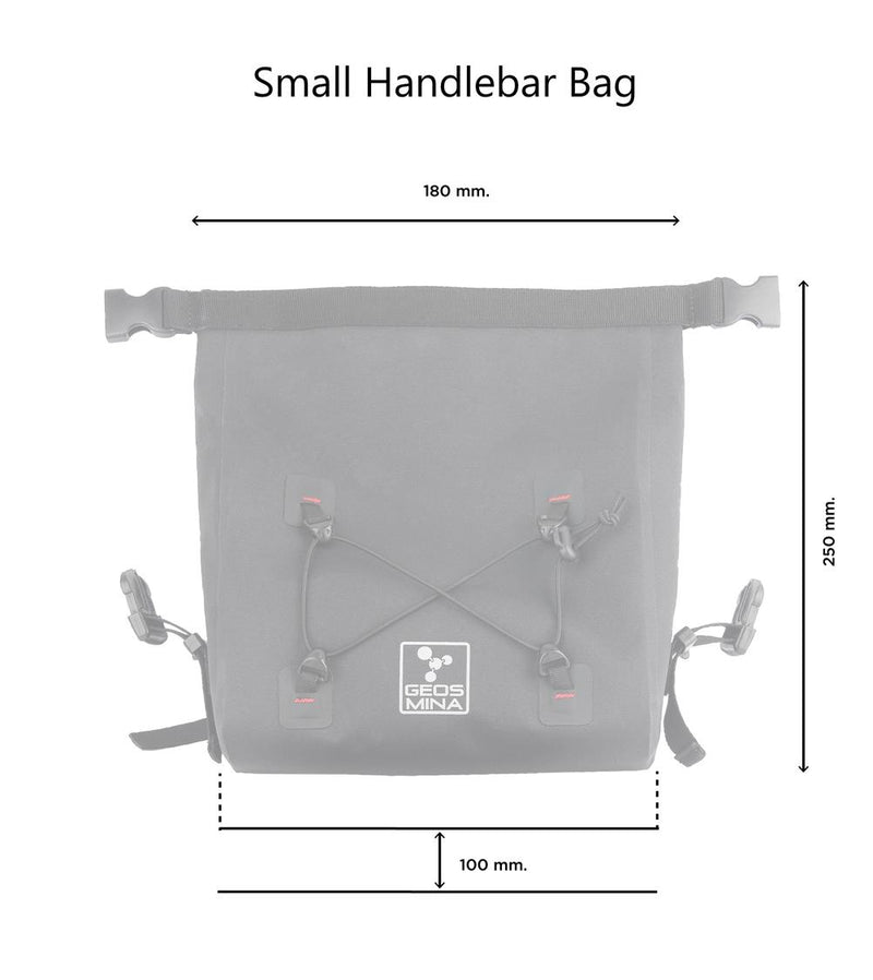 Load image into Gallery viewer, Dimensions - Small Handlebar Bag