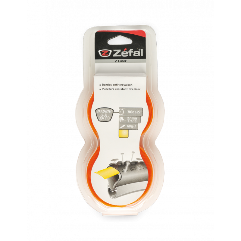 Load image into Gallery viewer, Zefal Z Liner Hybrid/Gravel 27mm Orange - Packaging
