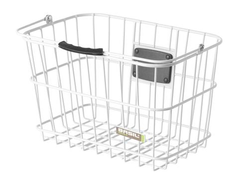 BASIL BIRKE WIRE BASKET WHITE