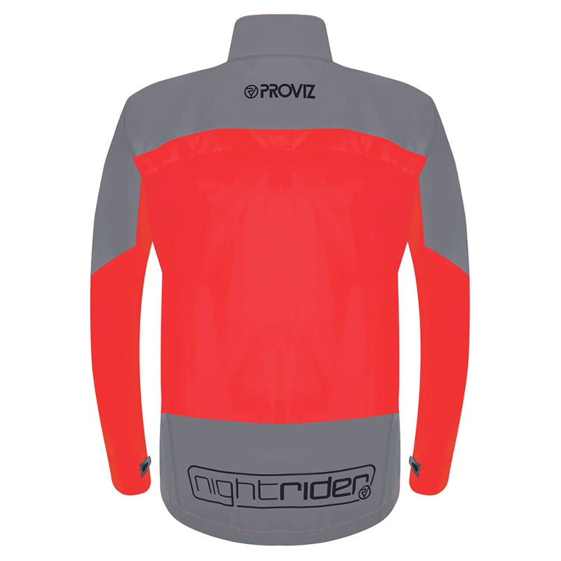 Load image into Gallery viewer, Proviz Nightrider 2.0 Men&#39;s Cycling Jacket Red - Rear
