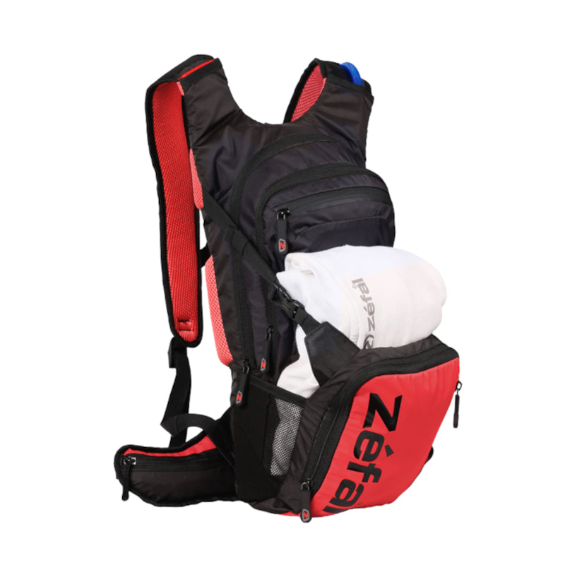 Load image into Gallery viewer, Zefal Z Hydro Enduro Hydration Bag Black/Red - Pocket
