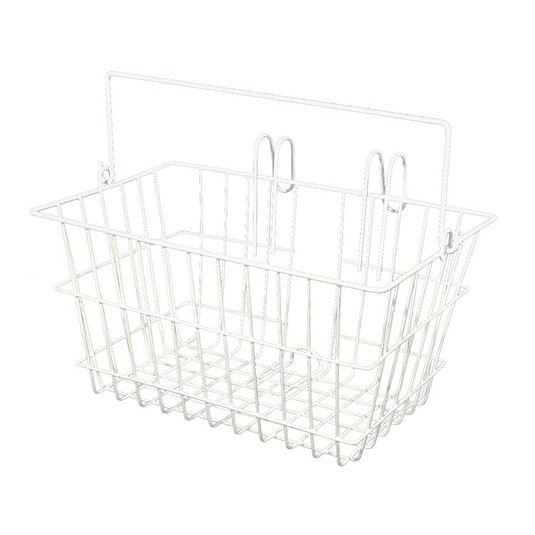 BASKET LGE WHITE W/HANDLES