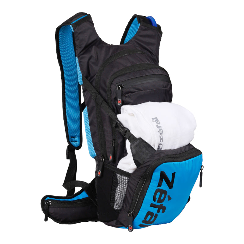 Load image into Gallery viewer, Zefal Z Hydro Enduro Hydration Bag Black/Blue - Pocket
