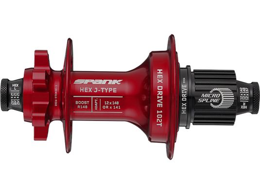 HEX-_J-TYPE_Boost_R148_Microspline_Hub_Red