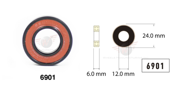 24X12x6  6901 MAX Sealed Suspension Bearing