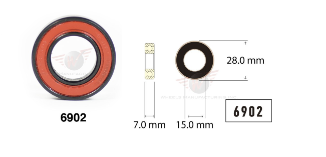 28x15x7  6902 MAX Sealed Suspension Sealed Bearing