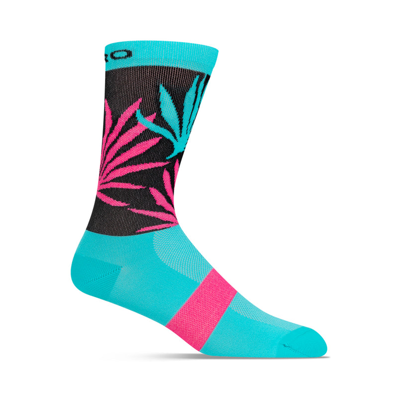 Load image into Gallery viewer, Giro Comp Racer High Rise Socks - Screaming Teal/Neon Pink
