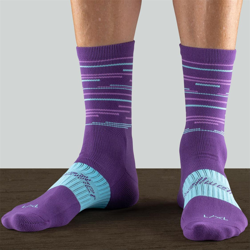 Load image into Gallery viewer, Linear Socks-Purple-01
